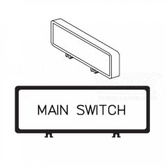 [FAZ2-8002]  dodatečný štítek "MAIN SWITCH", pro nacvaknutí na ovladač spínače