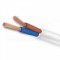 [H03VVH2-F-2x0.5-WH-1 (BI)]  flexibilní Cu kabel dvoužílový plochý; PVC izolace; CYLY; bílý; balení: kruh 100m