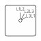 [FAS2-3106]  štítek FA 3106, pro rámeček 48x48mm, 30°, stříbrný, černý popis