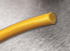 [WAGS-15-03-04]  trubice AKRYFLEX pletená ze skelného vlákna potažená akrylátovou pryskyřicí, nom. 1.5 kV (min. 1.2 kV), ø 3,0 mm, -45°C až +155°C, žlutá