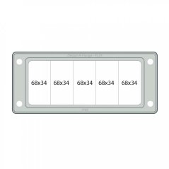 [WFL-21]  přírubový rámeček WAPRO-FLANGE WFL-21, 214 x 90 x 9 mm, IP65, barva šedá RAL 7035