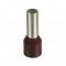 [DUI-0.14-6 hn]  kabelová lisovací dutinka Cu s izolací PP (polypropylen), 0,14 mm², d: 6 mm, hnědá (I .Fr), N