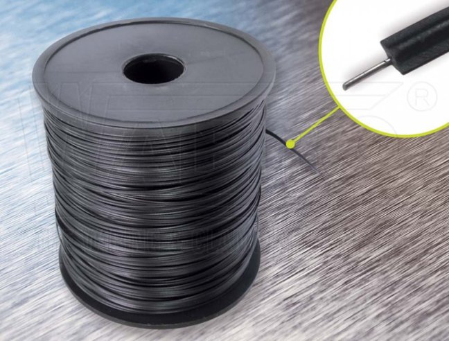 [WT-DRT-1B]  vázací drátek potažený plastem PVC; černý