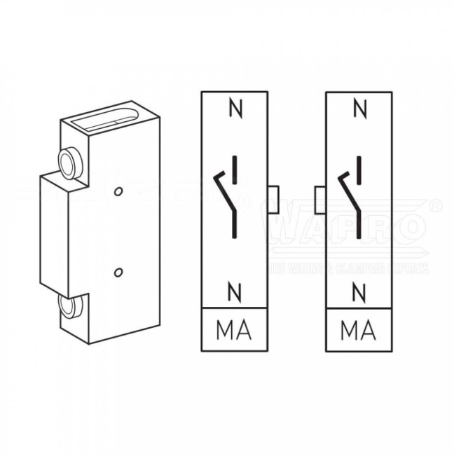 [MAB2-40A02]  dodatečný modul "MA" - spínací kontakt pro N vodič (spínající s předstihem), pro B240 , pro provedení s montáží na dno (DIN lištu) a v krytu (A02)