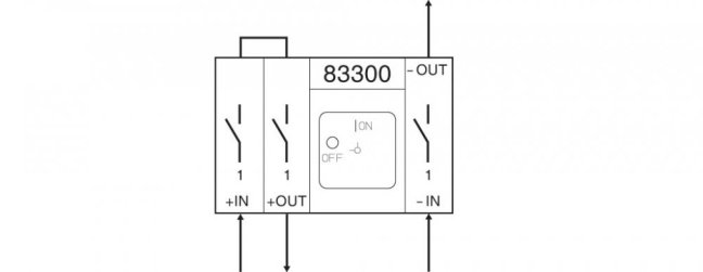 [D241-83300-026V1]  výkonový odpínač pro stejnosměrný proud / 32 A / O-I /  2-pól. DC /  1 obvod /  2 kontakty do série pro +pól  (nalevo) /   90°