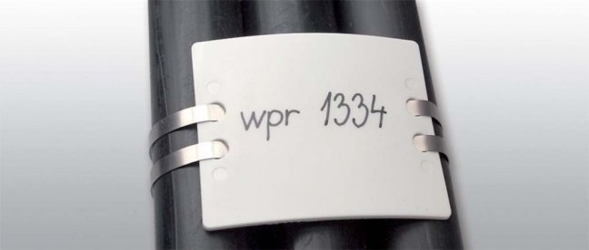 [PS-WT-4020]  popisovací štítky pro vázací pásky, 42,2 x 21,2 mm, nylon 66, přírodní