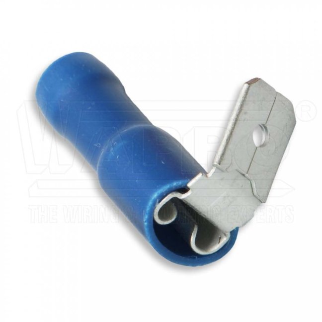 [OBP2-CI-2.5-6308-DC]  kabelová lisovací objímka plochá Cu celoizolovaná PVC s odbočkou, EASY ENTRY, DOUBLE CRIMP, 1,5 - 2,5 mm², pro kolík: 6,35 x 0,8 mm, modrá