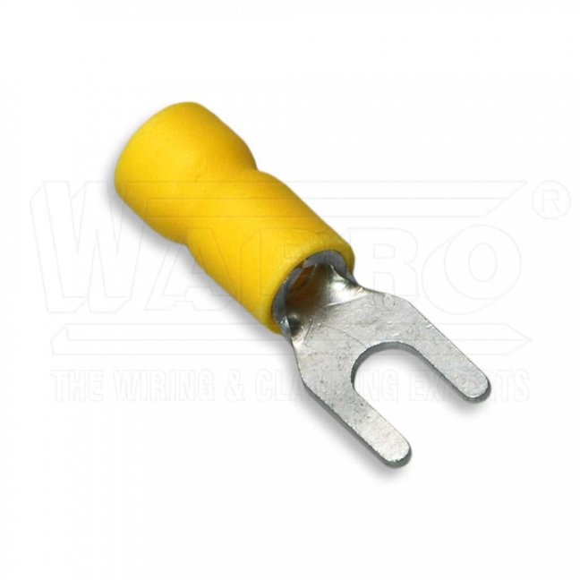 [VIIZ-6-M4/9-V]  kabelová lisovací vidlice Cu s izolací PVC, 4,0 - 6,0 mm², ø M4, EASY ENTRY, š: 9 mm, žlutá