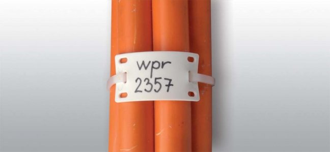 [PS-WT-4020]  popisovací štítky pro vázací pásky, 42,2 x 21,2 mm, nylon 66, přírodní