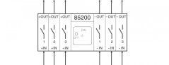[D211-85200-026V1]  výkonový odpínač pro stejnosměrný proud / 10 A / O-I /  2-pól. DC /  3 obvody /  90°