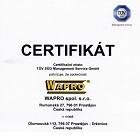 Certifikát ISO 9001 (WAPRO)