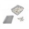 [MXU1-FL-0604-B80]  kabelová příchytka MATRIX U1 s tvrzeným hřebíkem pro plochý vodič, 6,2 x 3,8 mm, MINI-BOX 80 ks, bílá
