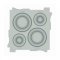 [WFLI21-6868-9]  stavebnicová přírubová vložka WAPRO-FLANGE pro WFL-21, 68 x 68 mm, 2x 20 - 30 mm + 2x 10 - 20 mm, šedá RAL 7035