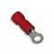 [OKI-1.5-M2]  kabelové lisovací oko Cu s izolací PVC, 0,5 - 1,5 mm², ø M2, odolnost do 75°C, š: 6,0 mm, červená