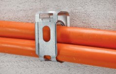 [HMX-8545]  svazkový kabelový držák se zaklapávacím uzávěrem HAMSTER FIX, 85 x 47 mm, tl.plechu: 0,9 mm, pro cca. 30 kabelů CYKY (NYM) 3x1,5mm²