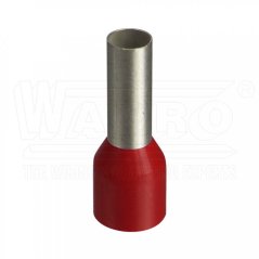 [DUI-1.0-12 r]  kabelová lisovací dutinka Cu s izolací PP (polypropylen), 1,0 mm², d: 12 mm, červená (III. DIN, I.Fr), L