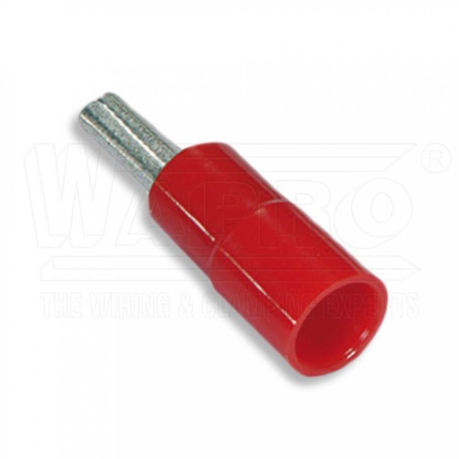 [KOI-10-12-PA]  kabelový lisovací kolík Cu s izolací PA (polyamid), DIN 46231, EASY ENTRY, odolnost do 105°C, 10 mm², d. kolíku: 12 mm, červená
