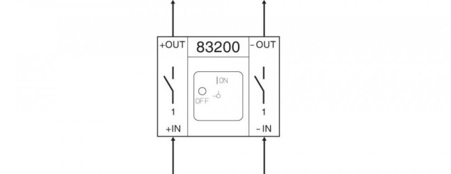 [D211-83200-232M4]  výkonový odpínač pro stejnosměrný proud / 10 A / O-I /  2-pól. DC /  1 obvod /  90°