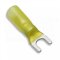 [VISM-6-M4]  kabelová lisovací vidlice Cu se smrštitelnou bužírkou s termoplastickým lepidlem, 4,0 - 6,0 mm², ø M4, žlutá