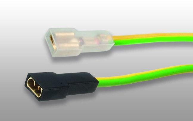 [KRT0-48-PE-YE]  kryt pro lisovací konektor objímku plochou, jednopólový, PE (polyetylen), pro š. 4,8 mm, žlutá