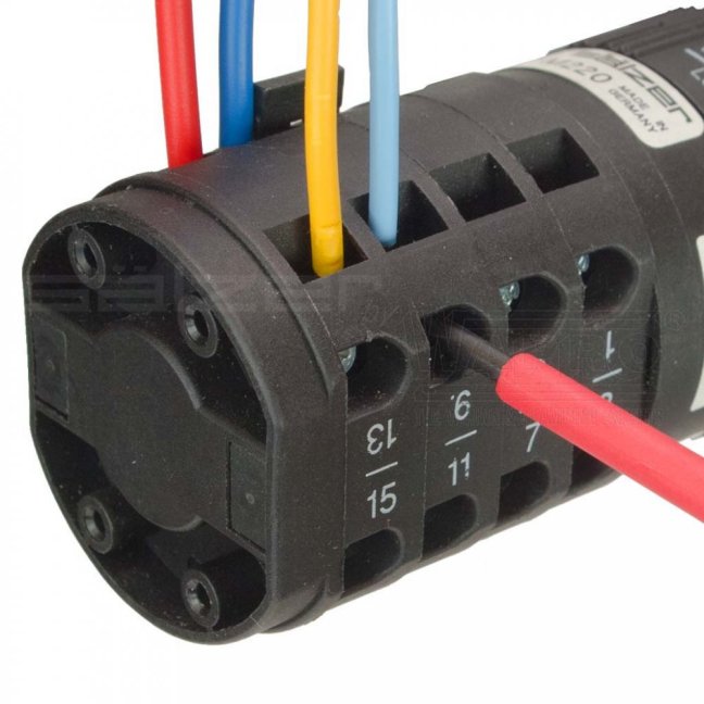 [M220-61025-U001N]  vačkový spínač / 20 A / přepínač 1-0-2 /  60° /  1-pól.