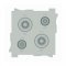 [WFLI21-6868-6]  stavebnicová přírubová vložka WAPRO-FLANGE pro WFL-21, 68 x 68 mm, 2x M16 + 2x M25, šedá RAL 7035