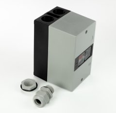 [MREP-25-16] plastová redukce, M25 x1.5 / M16 x1.5, nylon 66, šedá RAL 7035, flexibilní PVC-těsnící O-kroužek
