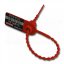 [S-VNSM-190-IK-02]  plastová bezpečnostní plomba VENUS Medium SEAL se štítkem 15 x 20 mm, s bezpečnostním zámkem, ø 2 mm, d.190 mm, nylon, inkoustový potisk, postupné číslování, červená