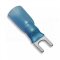 [VISM-2.5-M3.5]  kabelová lisovací vidlice Cu se smrštitelnou bužírkou s termoplastickým lepidlem, 1,5 - 2,5 mm², ø M3,5, modrá
