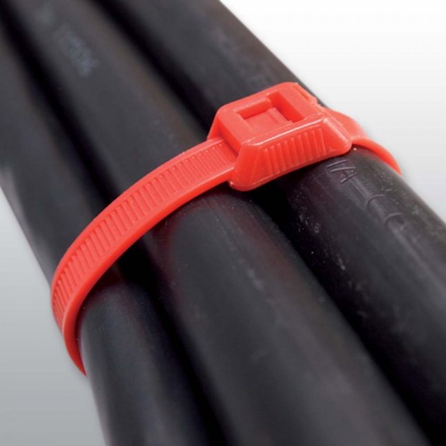 [WT-COM-390HDRD]  stahovací pásek COMBI-LINE s vnějším ozubením; 391x9mm; červený