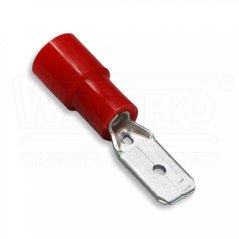 [KOP-PI-1.5-4805-PA]  kabelový lisovací kolík plochý Cu poloizolovaný PA (polyamid), DIN 46245, EASY ENTRY, 0,5 - 1,5 mm², 4,8 x 0,5 mm, červená
