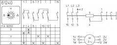 [P110-61240-219M1]  vačkový spínač / 10 A / přepínač hvězda-trojúhelník /  pro stykačové ovládání