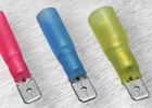 kolíky (konektorové) ploché poloizolované smrštitelnou trubicí s lepidlem, DOUBLE Crimp