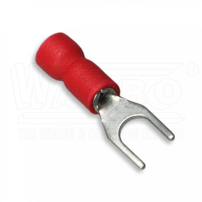 [VIIZ-1.5-M6-V]  kabelová lisovací vidlice Cu s izolací PVC, 0,5 - 1,5 mm², ø M6, EASY ENTRY, š: 9,5 mm, červená