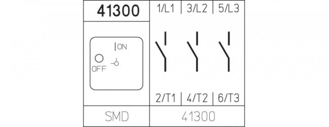 [K616-41300-034H4]  výkonový odpínač / 160 A / O-I /  3-pól. /  90°
