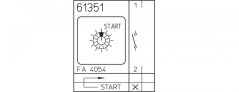[P110-61351-R001B]  vačkový spínač / 10 A / START (STOP) vypínač /  s vratnou polohou do 0 /  1-pól. /  (řazení 1/0)
