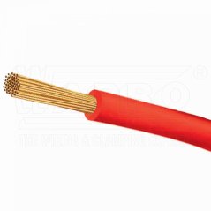 [H05V-K-0.5-RD-1 (R)]  vodič lankový jednožílový 0,5mm²; CYA; rudý; Cu s PVC izolací; balení: kruh 200m