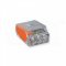 [PC253]  krabicová WAPRO svorka bezšroubová, 1 - 2,5 mm², 3 pólová, průhledná / oranžové odlišení