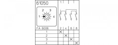 [M220-61050-E001A]  vačkový spínač / 20 A / stupňový přepínač bez "0" /  4 stupně /  1-pól.