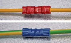 [SPI-1.5]  Cu lisovací spojka trubková izolovaná PVC, sériová, 0,5 - 1,5 mm², červená