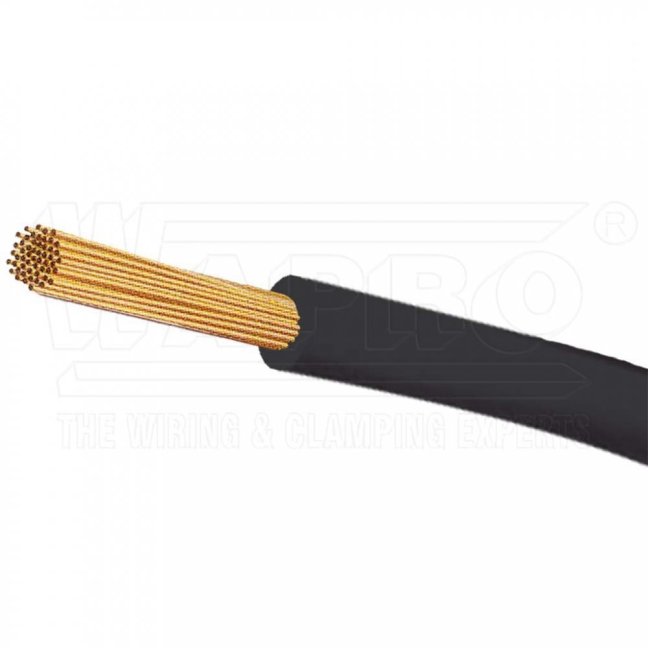 [H07V-K-1.5-BK-1 (C)]  vodič lankový jednožílový 1,5mm²; CYA; černý; Cu s PVC izolací; balení: kruh 100m