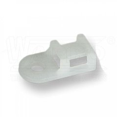 [KSDN-19]  kabelové mini sedlo 19,6x9,5mm pro stahovací pásky; přírodní