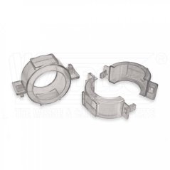 [S-OCHP-112]  ochranné pouzdro na vodoměry a plynoměry s možností zaplombování, š. 38 mm, R1: 29 mm, R2: 39 mm pro vodoměrný nástavec se závitem 1” 1/2, polykarbonát, číré