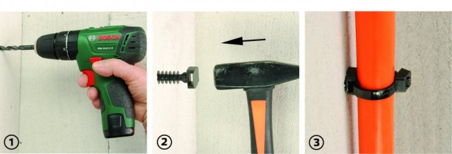 [HMP-8]  kabelová hmoždinková příchytka do otvoru M9; pro pásek do š. 9,0mm; černá