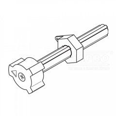[AVB8-415]  kovová prodlužovací oska (připevnění ovladače 4 šrouby), d.:415mm