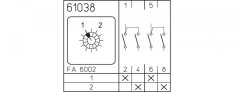 [M220-61038-076M1]  vačkový spínač / 20 A / přepínač 1-2 /  2-pól.