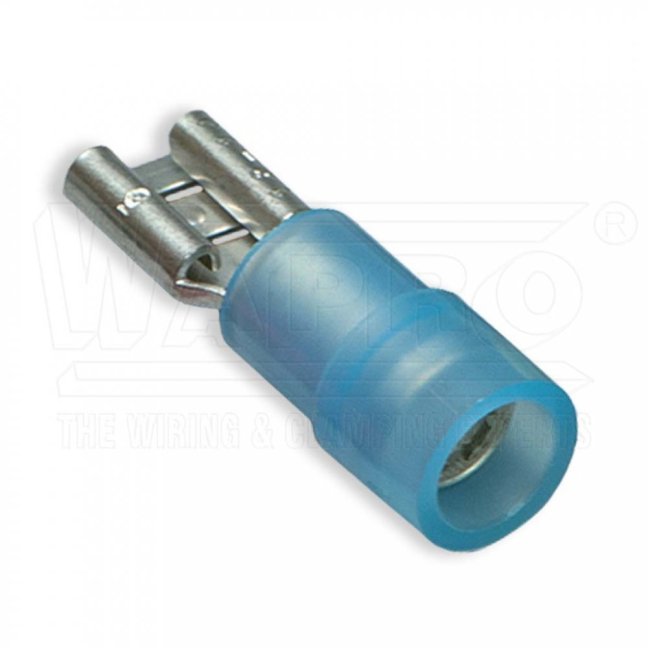 [OBP-PI-2.5-4805-PA-DC]  kabelová lisovací objímka plochá Cu poloizolovaná PA (polyamid), DIN 46245, EASY ENTRY, DOUBLE CRIMP, 1,5 - 2,5 mm², pro kolík: 4,8 x 0,5 mm, modrá