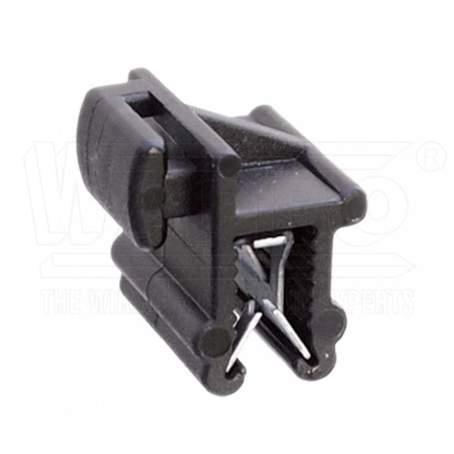 [PTBLK-C2-200ST-UV]  příchytka PITBULL na hranu 0,7-3mm; kabel soubežně vedle hrany; černá; včetně pásku 200 x 4,5 mm