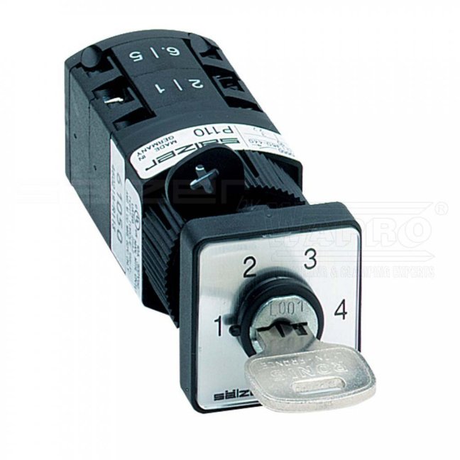 [P110-61049-S001A]  vačkový spínač / 10 A / stupňový přepínač bez "0" /  3 stupně /  1-pól.
