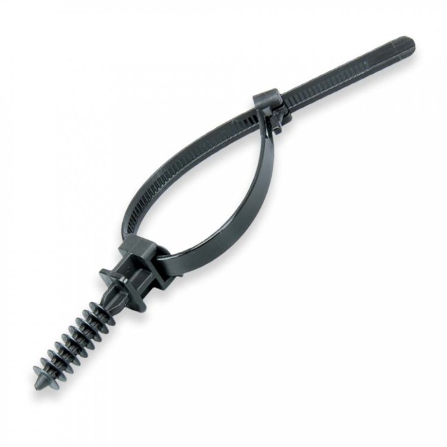 [HMP-9]  kabelová hmoždinková příchytka do otvoru M9; pro pásek do š. 9,0mm; černá